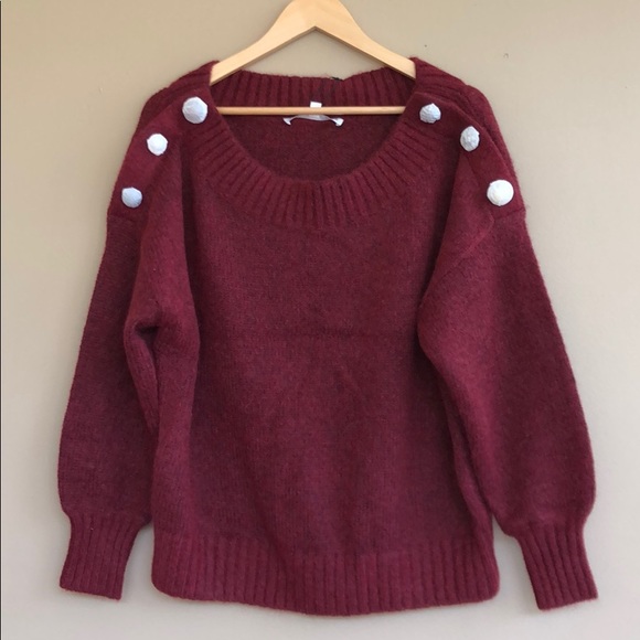 NEW • Veronica Beard • Chase Burgundy Sweater - Picture 7 of 8